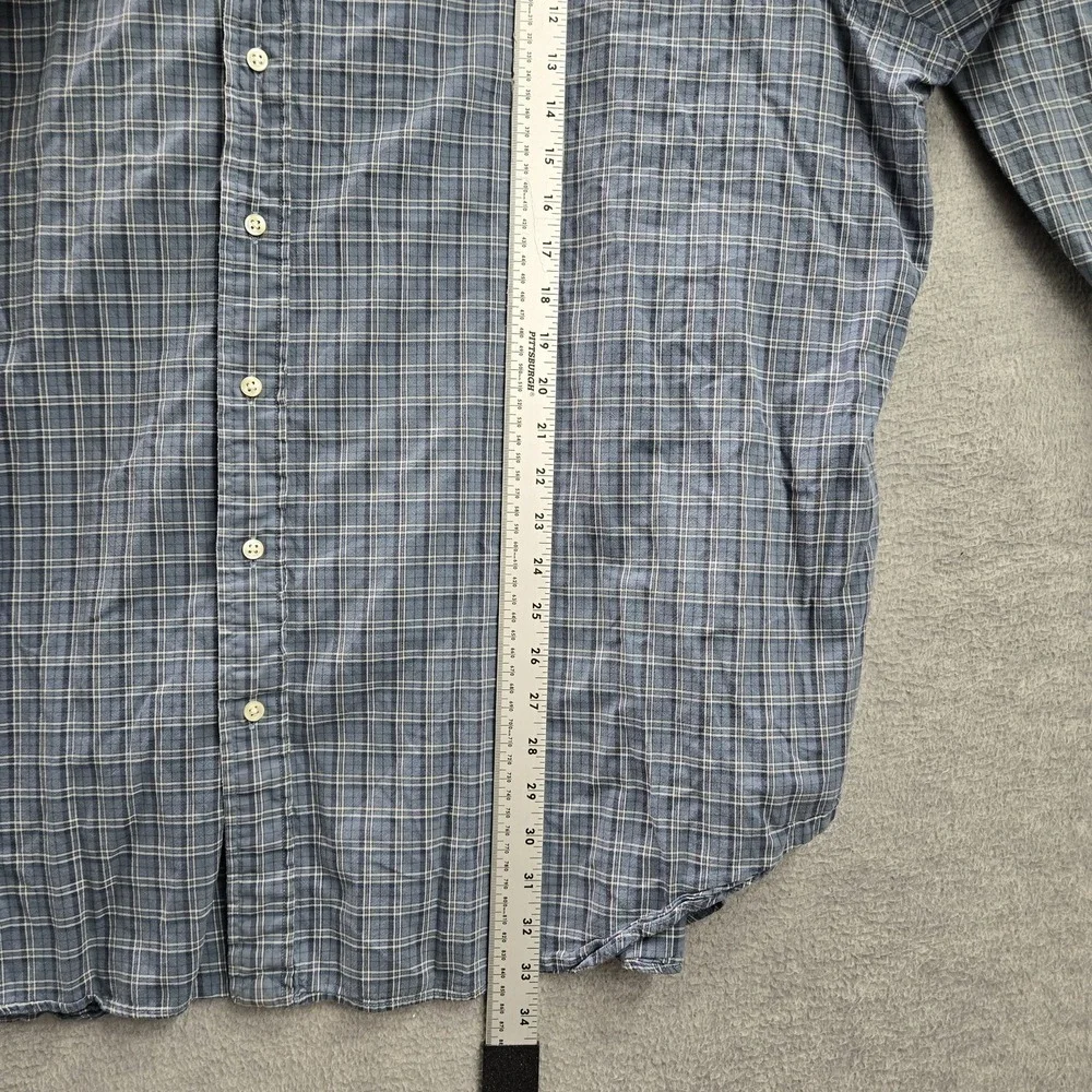 Ralph Lauren Men Button Up Shirt 4XB Blue Pony Embroidery Plaid